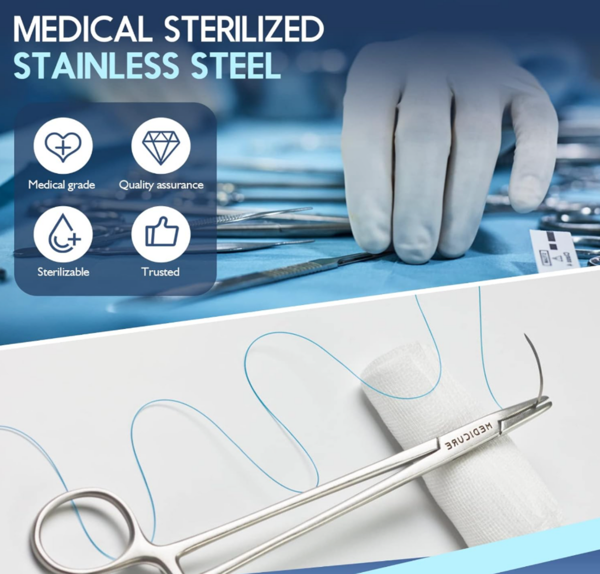Medicure precision tools for professional. [ Suture Practice Kit ]