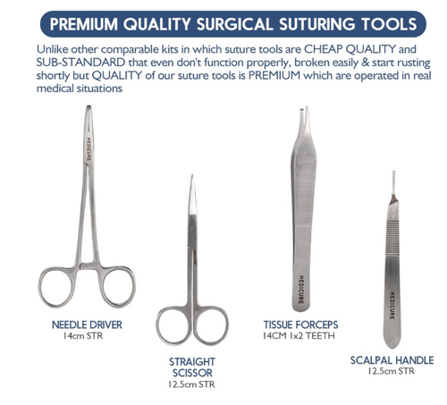 Medicure precision tools for professional. [ Suture Practice Kit ]